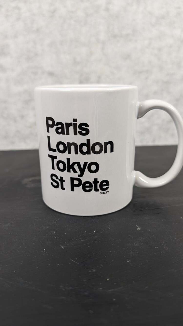 Chizzy Paris London Tokyo St Pete Ceramic Coffee Mug